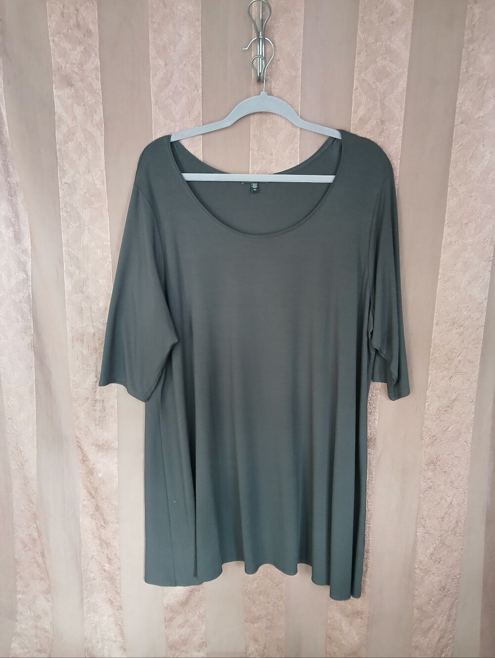 💎 Eileen Fisher Women's Top Scoop Neck Short Sleeve Tunic